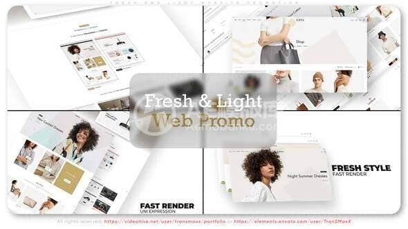 活力明亮网站应用推广促销展示AE模板