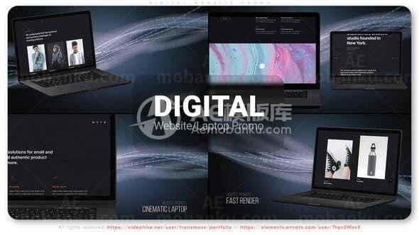 暗黑主题网站应用宣传推广促销AE模板