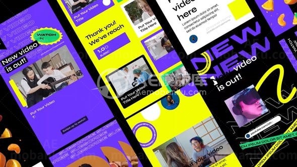 手机端动感时尚产品宣传促销视频包AE模板