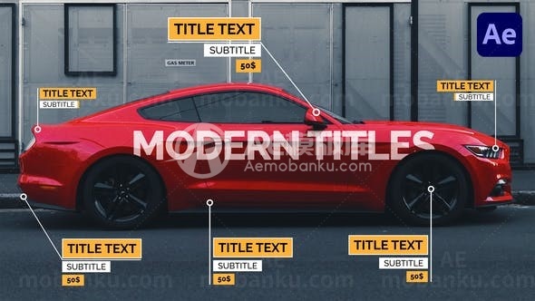 现代风格呼出线文字标题展示AE模板