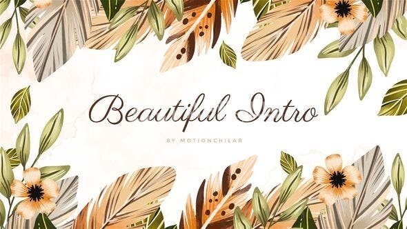 优雅大标题文字标志展示AE模板