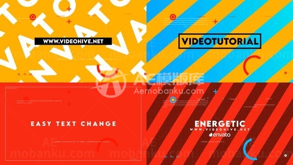 快速踏脚节奏文字标题展示片头AE模板