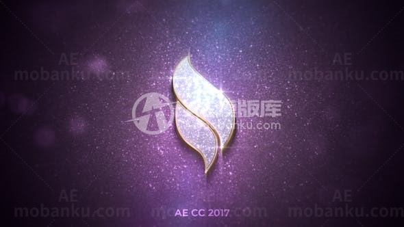 闪闪发光粒子特效的标志AE模板