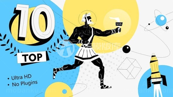 卡通风格倒计时设计展示AE模板