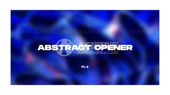 抽象渐变彩虹背景片头AE模板