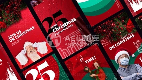 圣诞节欢乐庆典视频宣传AE模板