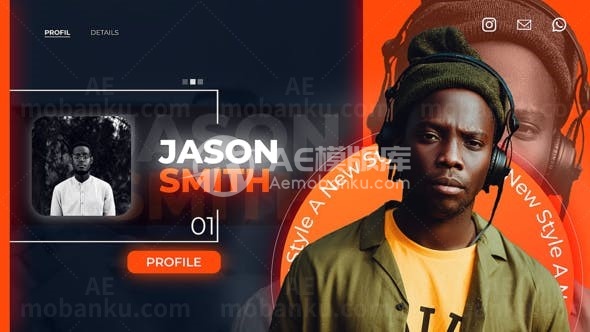 动感鼓点节奏现风格图片幻灯片AE模板