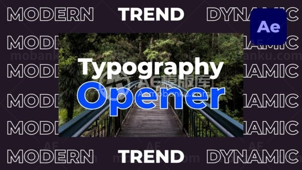 快速踏脚节奏动态版式图片视频片头AE模板