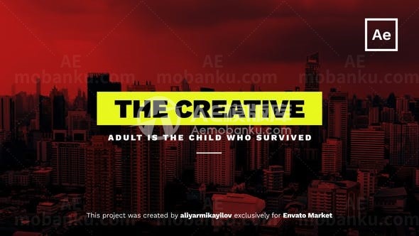 动力卷轴动画效果文字标题AE模板