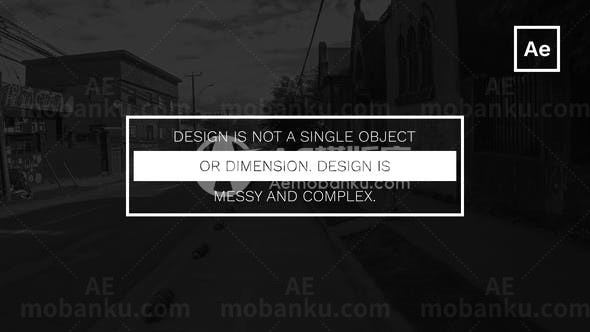 简洁动力文字标题字幕展示AE模板