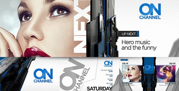 现代风格电视广播栏目包AE模板