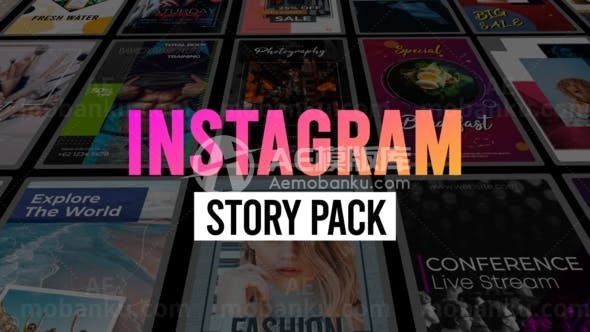 手机端时髦服装装饰宣传促销视频包AE模板