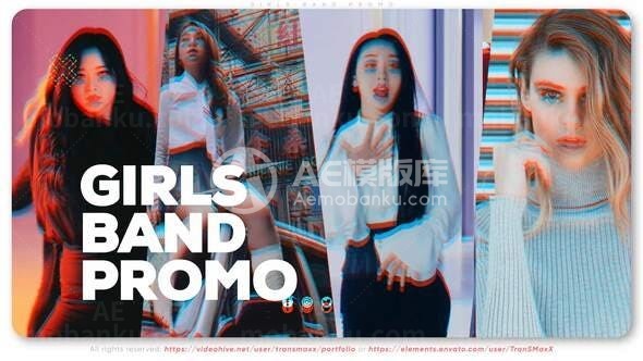 动感女孩品牌服装装饰宣传促销AE模板