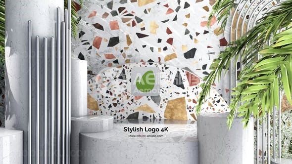 活力时尚旋转揭示标志AE模板