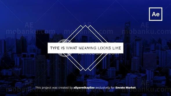 现代风格卷轴效果动态文字标题AE模板