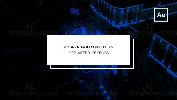 简单卷轴动画文字标题展示AE模板