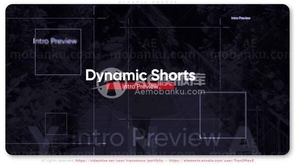 快速节奏彩色滤镜效果动态片头AE模板