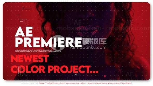 活力动感简洁片头字幕展示AE模板