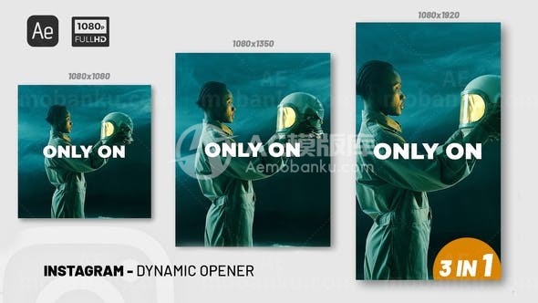 动感节奏手机端动态视频片头AE模板