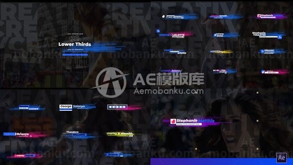 现代风格文字标题字幕展示AE模板