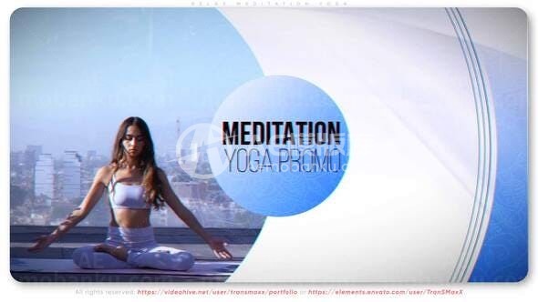 放松冥想瑜伽运动宣传推广AE模板