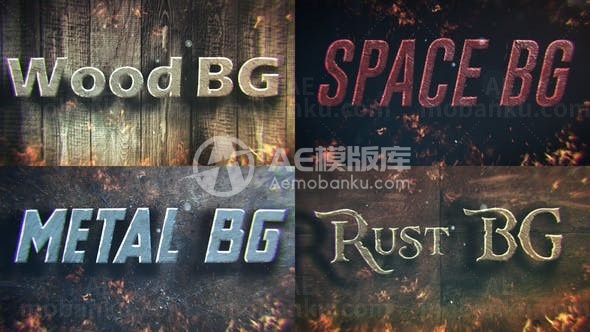 史诗预告片闪烁效果动态场景切换AE模板