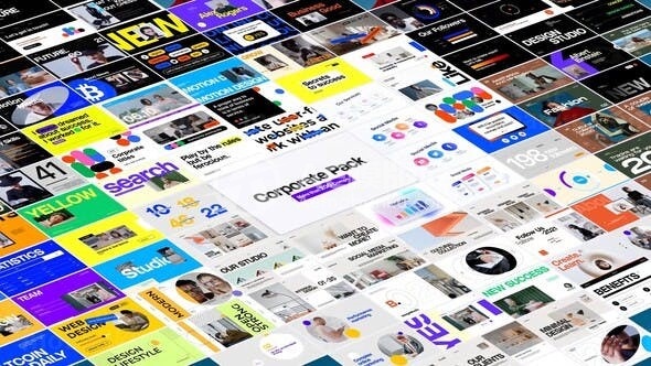 企业风格宣传展示文字标题字幕AE模板