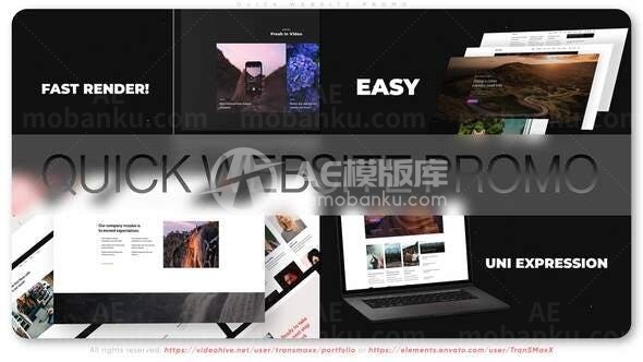 快速网站应用推广展示促销AE模板