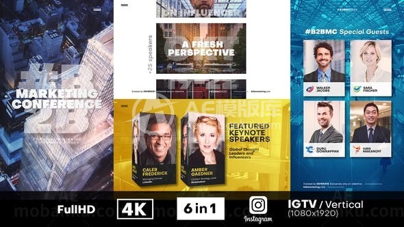 动感节奏简洁企业宣传幻灯片AE模板