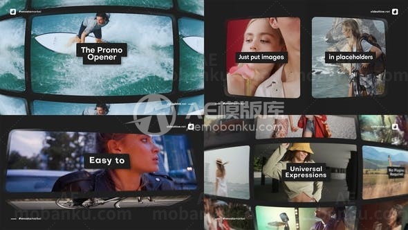 三维立方体动态切换视频宣传片AE模板