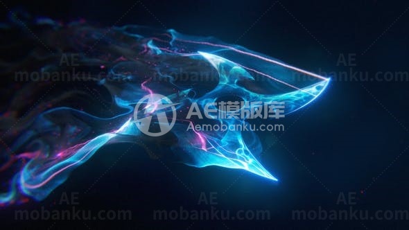 粒子特效回旋镖飞过揭示游戏标志AE模板