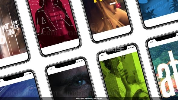 手机端故障效果视频动态展示包AE模板