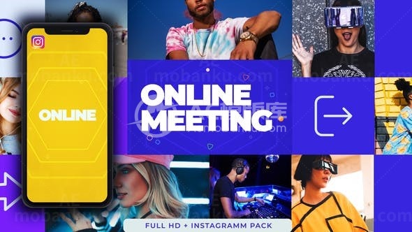 快速拍手节奏在线视频会议片头AE模板