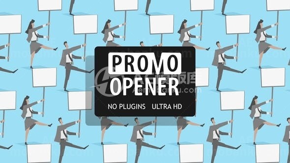 黑白风格复古效果三维动画宣传片AE模板