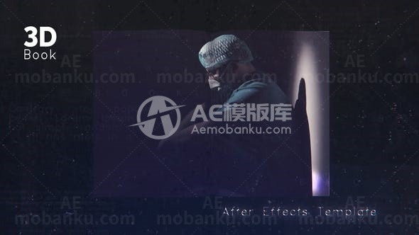 历史书空间浮动翻页效果照片展示AE模板