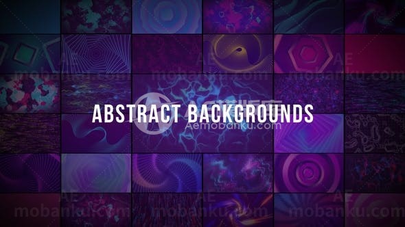 弧光图形重复效果抽象背景AE模板