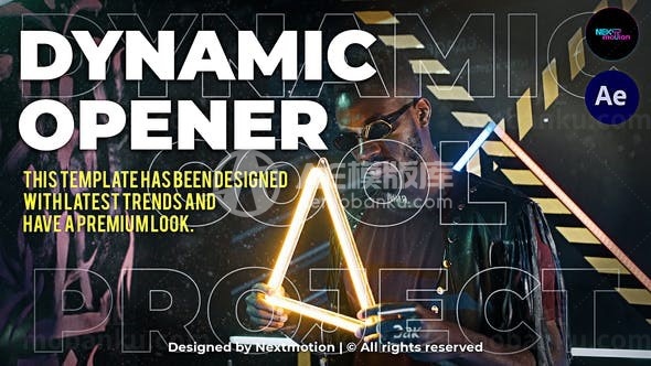 动感踏脚节奏动态片头AE模板