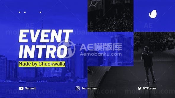 快速踏脚节奏商业活动宣传片头AE模板