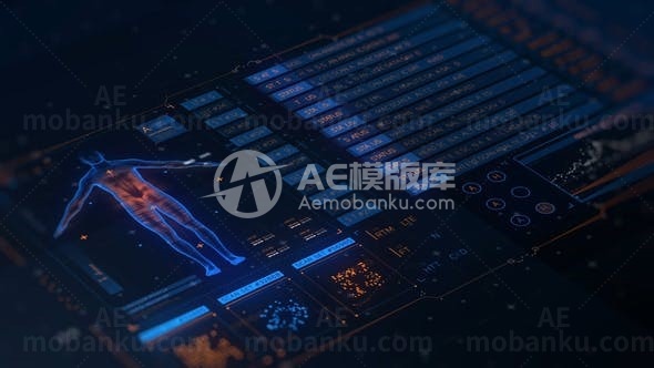 未来界面虹光霓彩线条图形展示AE模板