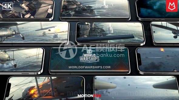 游戏应用程序App宣传展示AE模板