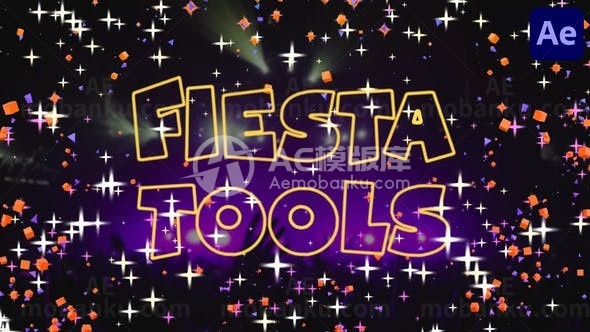 粒子纸屑嘉年华图片视频展示AE模板