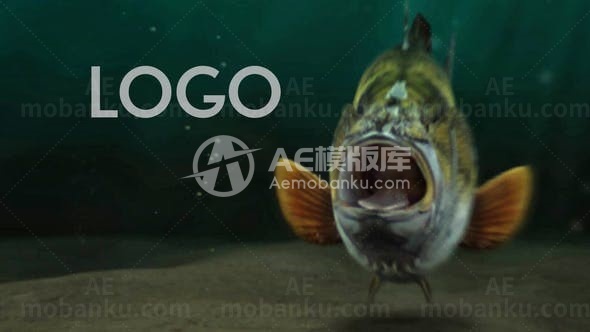 钓鱼转换标志演绎AE模板