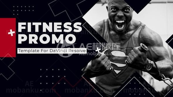 健身房体育运动图片展示AE模板