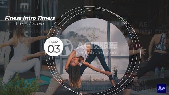 健身瑜伽体育运动宣传AE模板