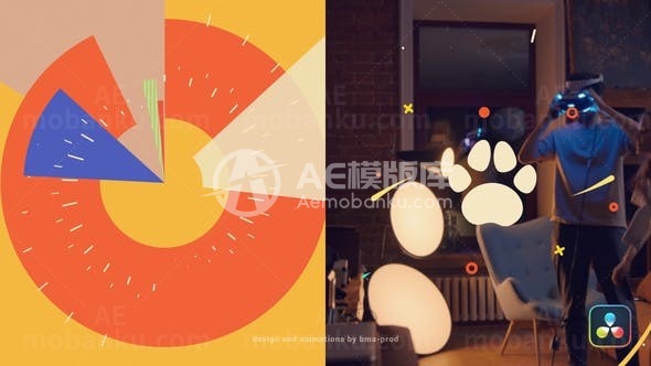 平面风格Logo动态演绎AE模板