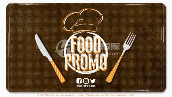 美食菜单价钱宣传展示AE模板