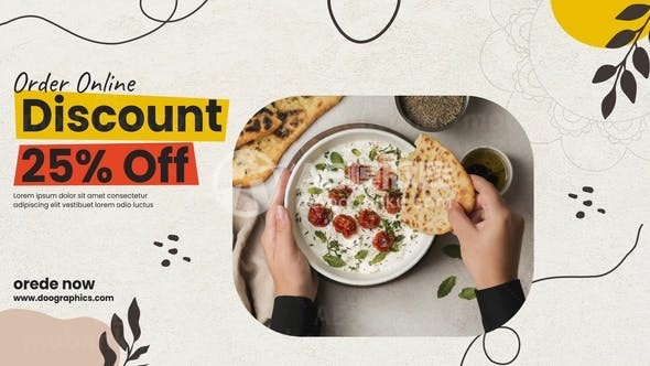 印度食品销售展示AE模板