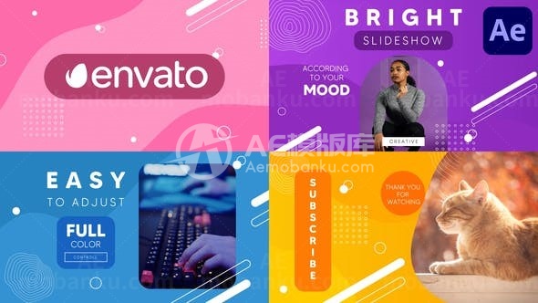 液体流动转场过渡图片展示AE模板