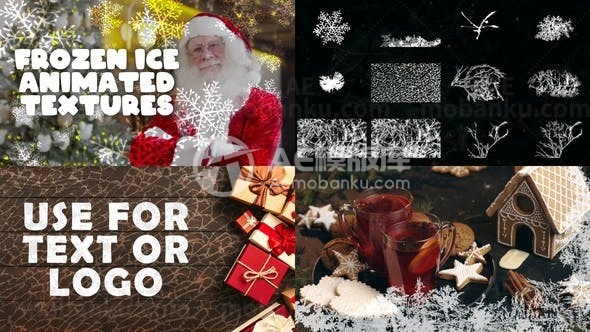 冰冻动画图片视频展示AE模板