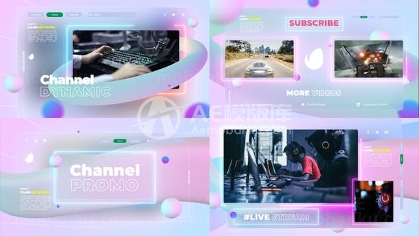 电子竞技图片视频展示AE模板